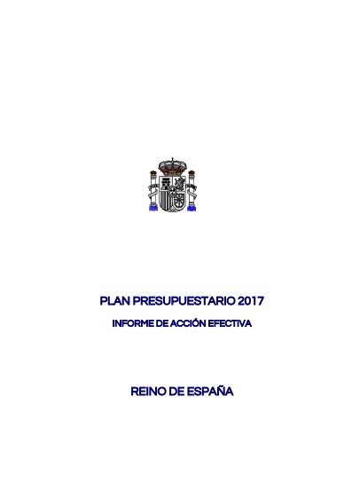 Informe sobre el Plan Presupuestario y de  Accin Efectiva 